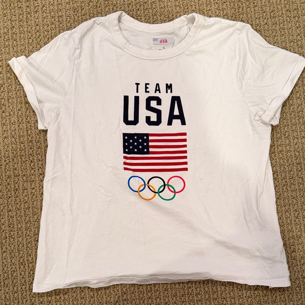 Team USA Olympics White Short Sleeve Tee